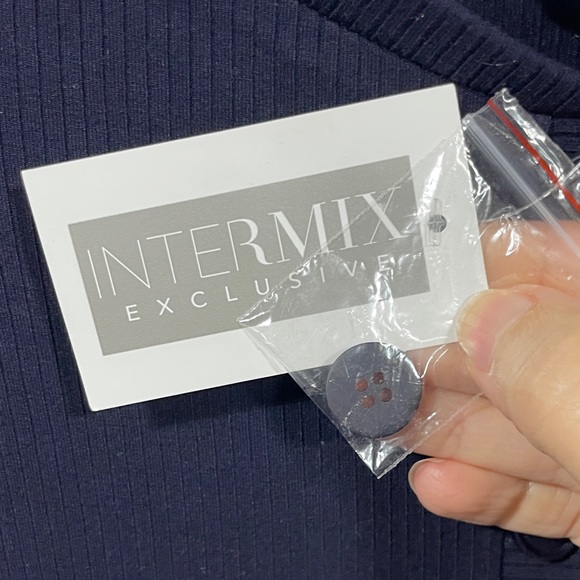 NWT Intermix Helene button dress Black Long Sleeve Dress - Picture 2 of 6